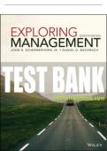 Test Bank For Exploring Management, 7th Edition All Chapters - 9781119704157