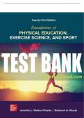 Test Bank For Foundations of Physical Education, Exercise Science, and Sport, 21st Edition All Chapters - 9781264461653