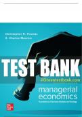 Test Bank For Managerial Economics: Foundations of Business Analysis and Strategy, 13th Edition All Chapters - 9781260004755