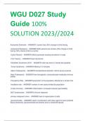 WGU D027 Study  Guide 100%  SOLUTION 2023//2024