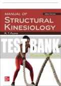 Test Bank For Manual of Structural Kinesiology, 22nd Edition All Chapters - 9781264428236