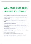 WGU Math D125 100%  VERIFIED SOLUTIONS