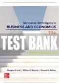 Test Bank For Statistical Techniques in Business and Economics, 19th Edition All Chapters - 9781265322465