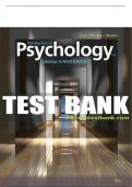 Test Bank For Introduction to Psychology: Gateways to Mind and Behavior - 15th - 2019 All Chapters - 9781337565691