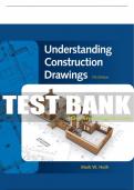 Test Bank For Understanding Construction Drawings - 7th - 2019 All Chapters - 9781337408639