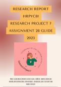 HRPYC81 2023 PROJECT 7 ASSIGNMENT 28 GUIDE - RESEARCH PROJECT