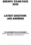 RSK2601 MCQ EXAM PACK 2023