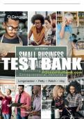 Test Bank For Small Business Management: Launching & Growing Entrepreneurial Ventures - 20th - 2023 All Chapters - 9780357718803