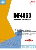 INF4860 Assignment 2 (DETAILED TASKS ANWSERS) 2023 (247340) - DUE 29 September 2023