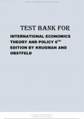 TEST BANK FOR INTERNATIONAL ECONOMICS THEORY AND POLICY 6TH EDITION BY KRUGMAN