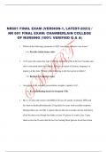 NR601 FINAL EXAM (VERSION-1, LATEST-2023) / NR 601 FINAL EXAM: CHAMBERLAIN COLLEGE OF NURSING |100% VERIFIED Q & A|