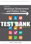 Test Bank For American Government and Politics Today, Brief - 10th - 2019 All Chapters - 9781337559706