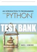 Test Bank For Introduction to Programming Using Python, An 1st Edition All Chapters - 9780134058320