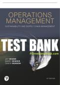 Test Bank For Operations Management: Sustainability and Supply Chain Management 14th Edition All Chapters - 9780137649136