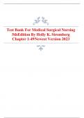 Test Bank For Medical Surgical Nursing 5th Edition By Holly K. Stromberg Chapter 1-49  Newest Version 2023