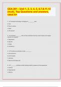 CEA 201 - Unit 1, 2, 3, 4, 5, 6,7,8,11,12 (muti), Top Questions and answers, rated A+