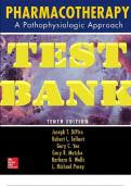 TEST BANK for Pharmacotherapy: A Pathophysiologic Approach, 10th Edition. DiPiro Joseph, Talbert Robert, Yee Gary, Barbara and Posey | Complete Chapters 1-144