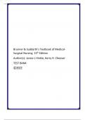 Brunner & Suddarth's Textbook of Medical-Surgical Nursing  15th Edition Author(s) Janice L Hinkle, Kerry H. Cheever TEST BANK (All Chapters)