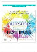 Test Bank Fundamentals of Nursing, 3rd Edition by Barbara L Yoost Complete guide Chapter 1- 42| Test Bank 100% Veriﬁed Answers PDF