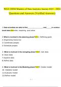 WGU D204 Masters of Data Analytics Journey questions and answers} latest 2023 - 2024 100% correct answers