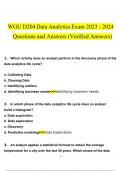 WGU D204 Data Analytics Exam questions and answers} latest 2023 - 2024 100% correct answers