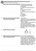 Differential Diagnosis FINAL Exam Answered Correctly!!