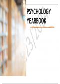  Psychology Yearbook Week 8 Final Project 2023 exam upadate