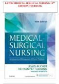  TESTBANK FOR LEWIS MEDICAL SURGICAL NURSING 10TH EDITION | Instant Download complete Questions and Answers