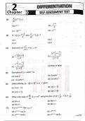 Math Calculus Differentiation practice MCQs with answers