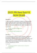 2024/ 2025 PN Hesi Exit V1 NGN EXAM LATEST EXAM  MARKED A+ QUESTIONS AND ANS