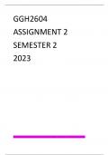 GGH2604 ASSIGNMENT 2 SEMESTER 2 2023