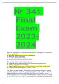 Nr 341 Final Exam 2023-2024