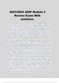 2023/2024 AHIP Module 2 Review Exam With solutions. 