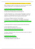 Prometric CNA Final Exam Questions & Answers. A+ Answers