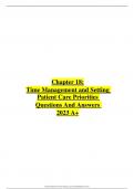 Chapter 18: Time Management and Setting Patient Care Priorities