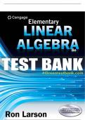 Test Bank For Elementary Linear Algebra - 8th - 2017 All Chapters - 9781305658004