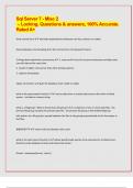 Sql Server 7 - Misc 2  – Locking. Questions & answers, 100% Accurate. Rated A+