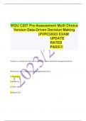 wgu_c207_pre DATA DRIVEN DECISION MAKNG