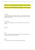 Advanced Pathophysiology Final Exam