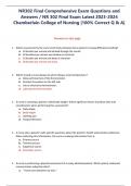 NR302 Final Comprehensive Exam Questions and  Answers / NR 302 Final Exam Latest 2023-2024 Chamberlain College of Nursing |100% Correct Q & A|