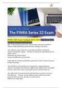 FINRA SIE Exam Updated 2023-2024 /Questions With Verified Answers Rated (A+)