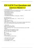 ED SAEM Test Questions and Answers Rated A+