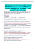 2023 ATI Comprehensive Form A,B & C Exam/ 2023 ATI Comprehensive Form A,B & C Exam/ 2023 ATIComprehensive Form A,B & C Exam  with 100% Correct Answers