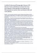 Certified Professional Photography Glossary CPP Glossary Terms. Definitions are from The Focal Encyclopedia of Photography (3rd Edition) and Photography by London, Stone and Upton (10th and 11th edition).