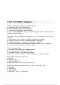 CNA Prometric Exam 2 Questions & Answers 2023 ( A+ GRADED 100% VERIFIED)