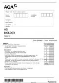 AQA AS BIOLOGY 7401/2 PAPER 2 Question Paper JUN22
