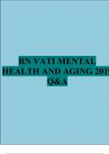 RN VATI MENTAL HEALTH AND AGING 2019 EXAM QUESTIONS AND ANSWERS GRADED A+