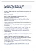 NAEMSE FOUNDATIONS OF LEARNING (NCEE EXAM)