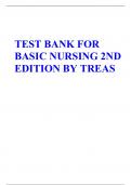 TEST BANK FOR BASIC NURSING 2ND EDITION BY TREAS