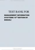 Test Bank for MIS 10th Edition by Bidgoli Edition.